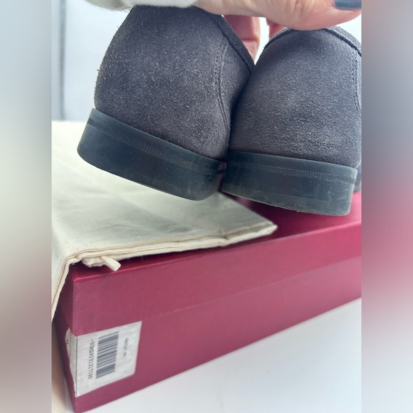 Salvatore Ferragamo Gancini Bit Loafers Men's US 9 D Gray Suede Leather Silver - Picture 6 of 15